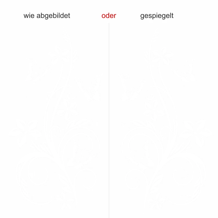 Glastattoo Schmetterlingzauber - Ansicht Ausrichtung und Farbauswahl Glastattoo Schmetterlingzauber - Ansicht Ausrichtung und Farbauswahl