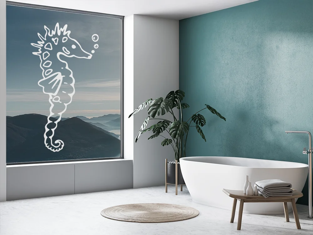 Glastattoo Seepferdchen