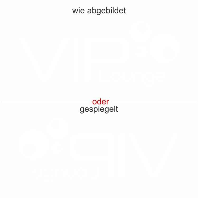 Glastattoo VIP Lounge - Ansicht Ausrichtung mit Farbauswahl