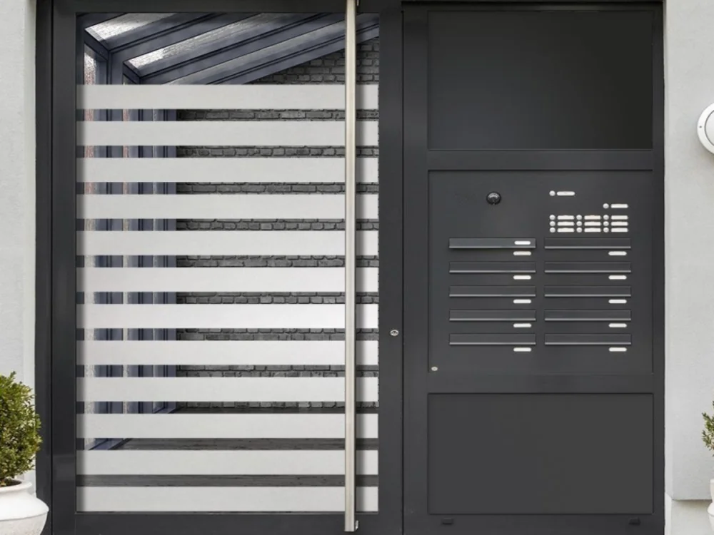 Glastür Dekorfolie Streifen 10/5 cm