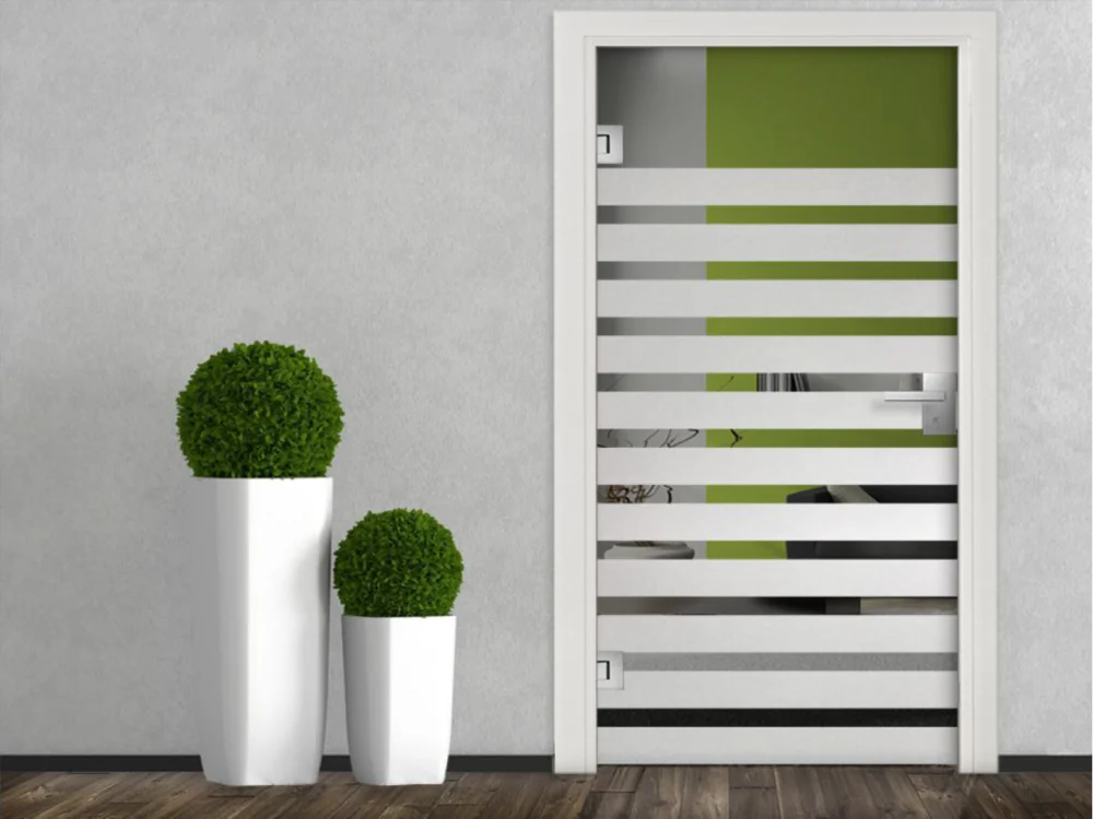 Glastür Dekorfolie Streifen 10/5 cm