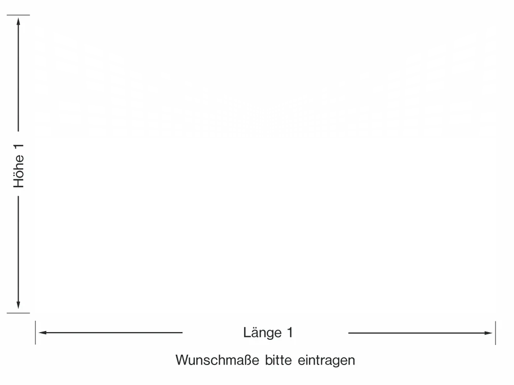 Glastür Milchglasfolie Fluchtperspektive - Ansicht Ausrichtung mit Farbauswahl