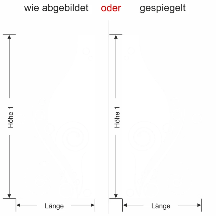Glastür Milchglasfolie Glasornament Modern
