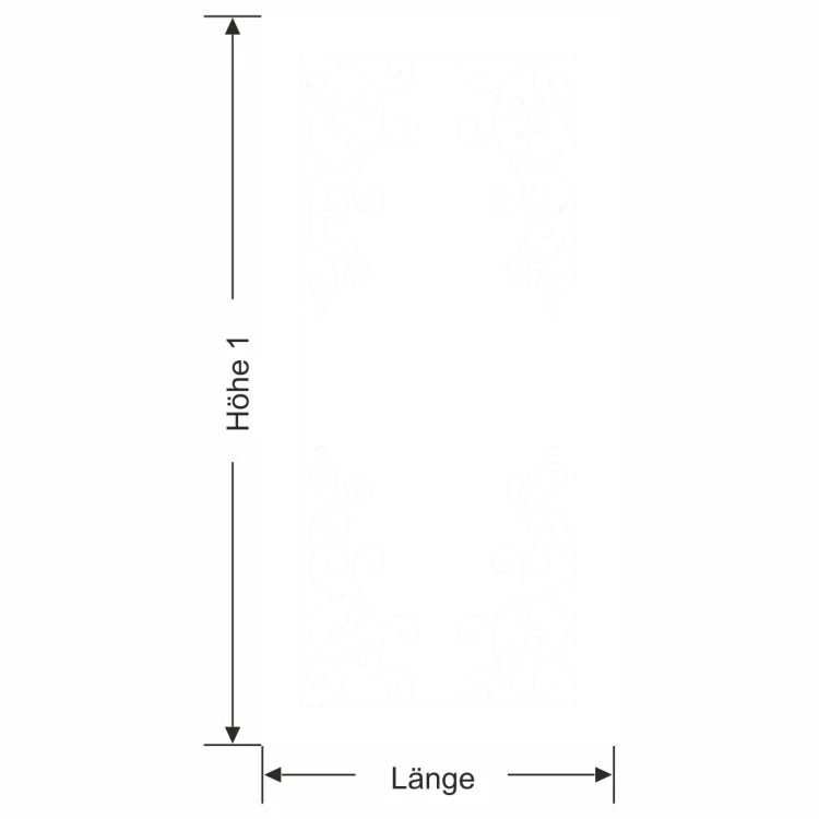 Glastür Milchglasfolie Klassischer Rahmen - Ansicht Farbauswahl