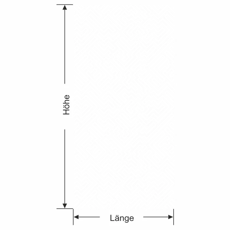 Glastür Milchglasfolie Labyrinth - Ansicht Farbauswahl und Anleitung zur Größenberechnung