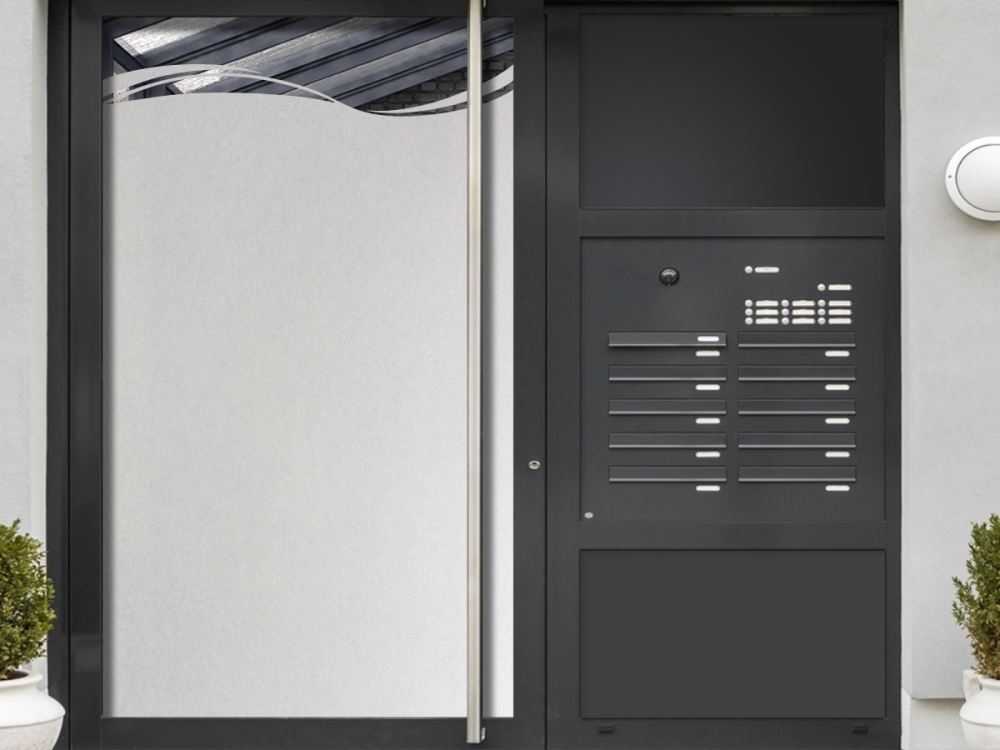 Glastür Milchglasfolie Moderner Sichtschutz