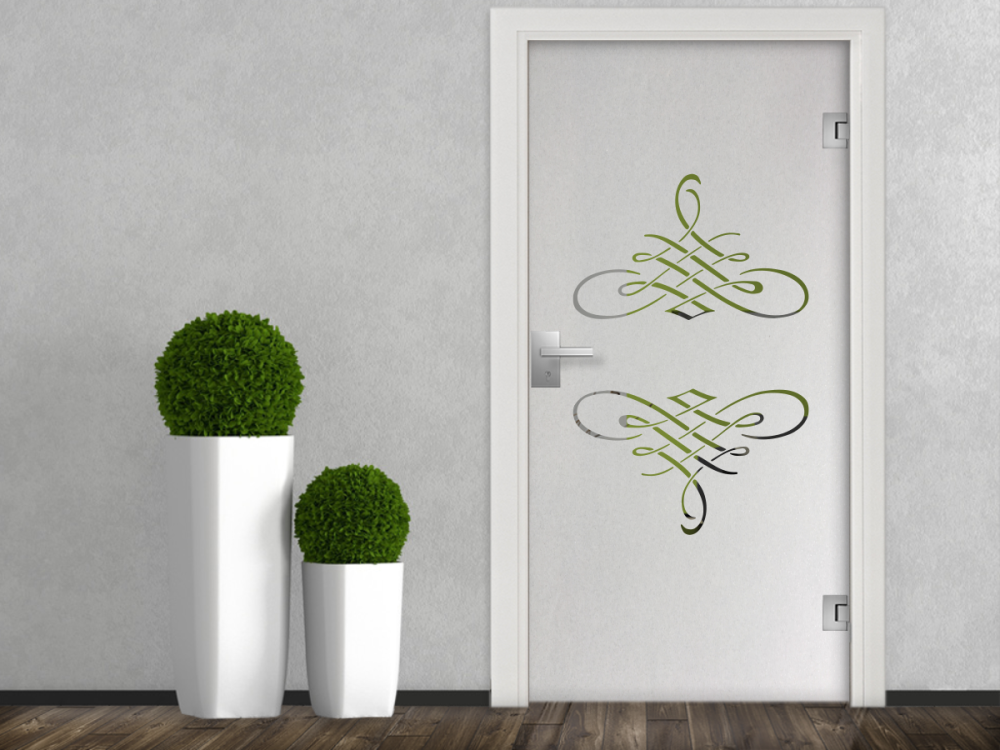 Glastür Milchglasfolie Noblesse