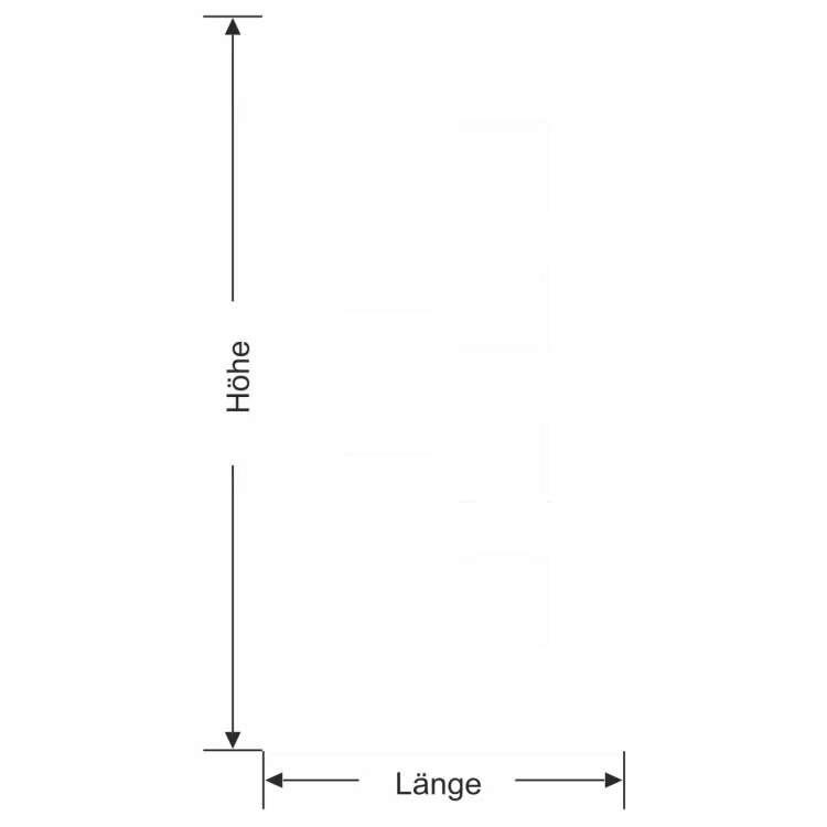 Glastür Milchglasfolie Quadratdesign - Ansicht Farbauswahl
