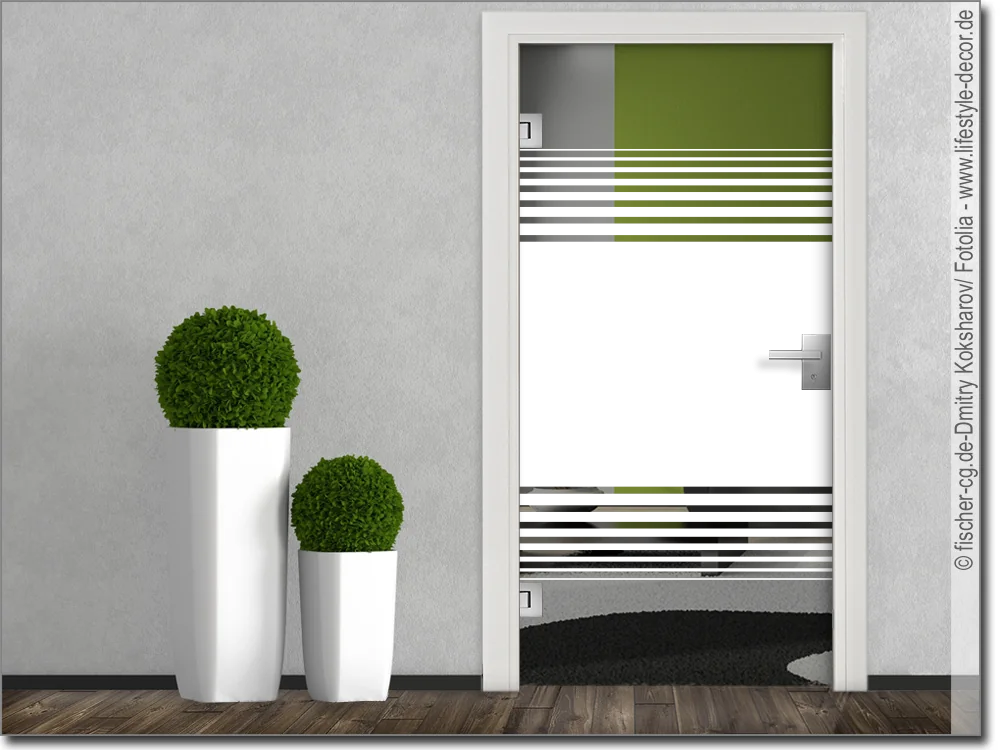 Glastür Sichtschutzfolie Gestreift