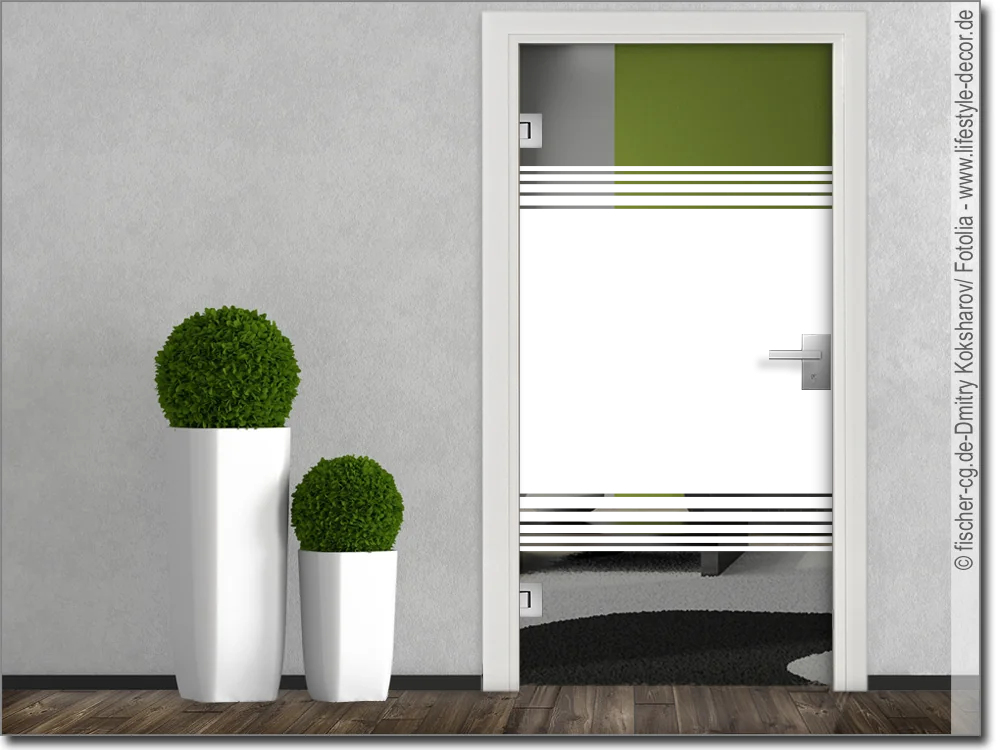 Glastür Sichtschutzfolie Streifen