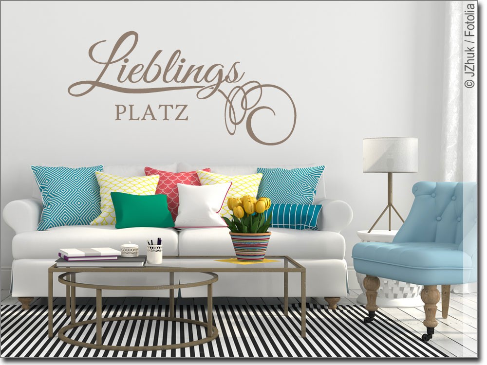 Wandaufkleber Mein Lieblingsplatz Wandtattoo über Sofa