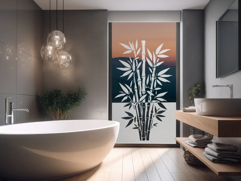 Milchglasfolie Asiatischer Bambus