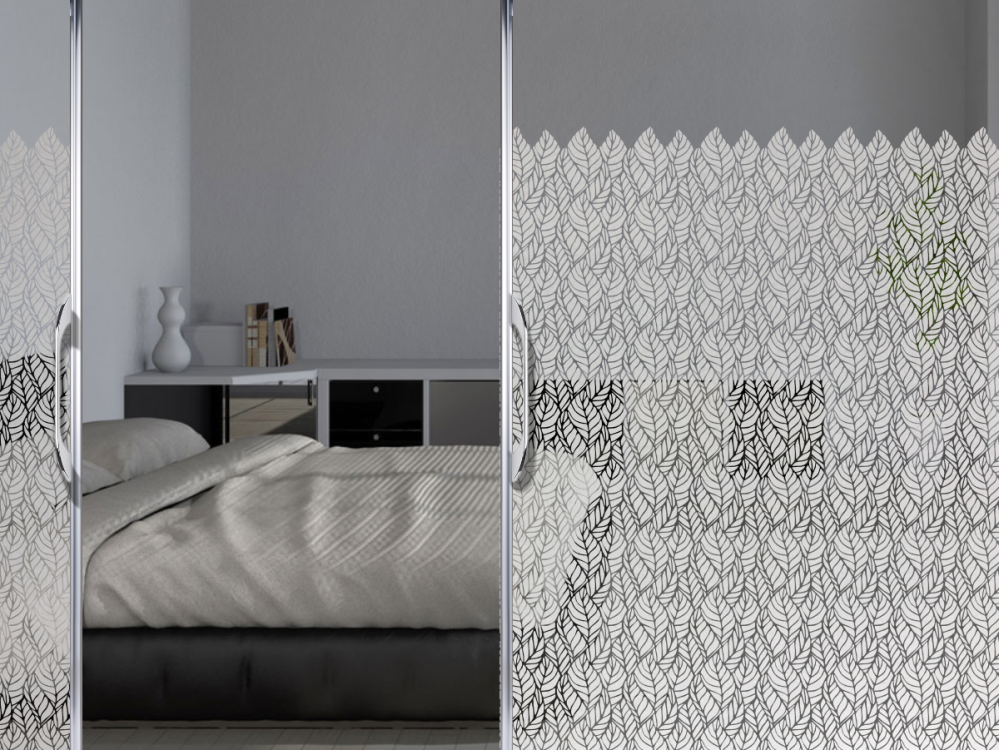 Milchglasfolie Blättermeer