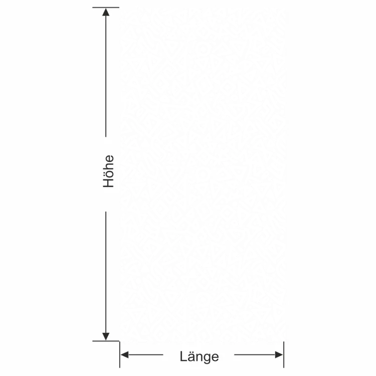 Milchglasfolie Gewerbe Formenspiel - Ansicht Farbauswahl und Anleitung zur Größenberechnung