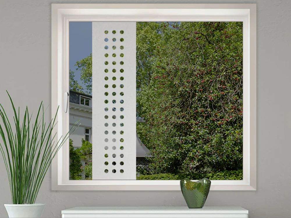 Milchglasfolie Gewerbe Kreise auf Fenster