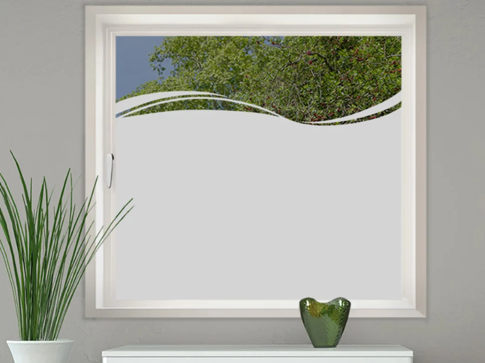 Milchglasfolie Gewerbe Moderner Sichtschutz auf Fenster