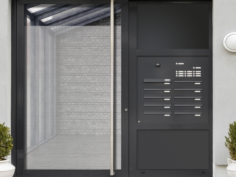 Milchglasfolie Gewerbe Streifen 1/0,5