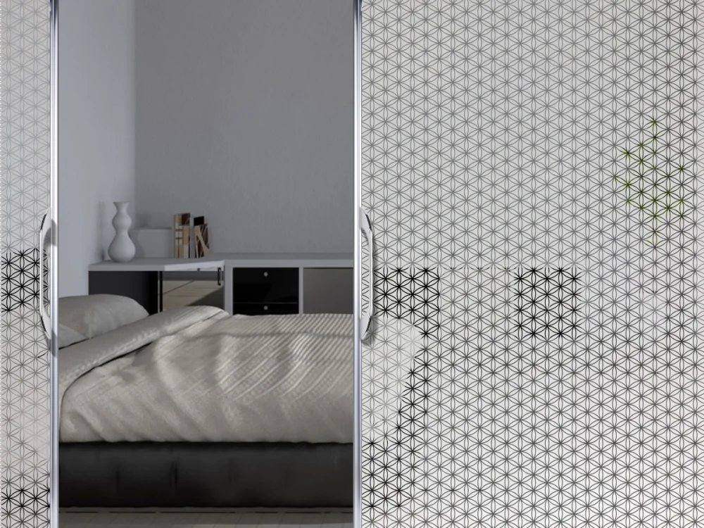 Sichtschutzfolie mit Lebensblume Muster 5 cm