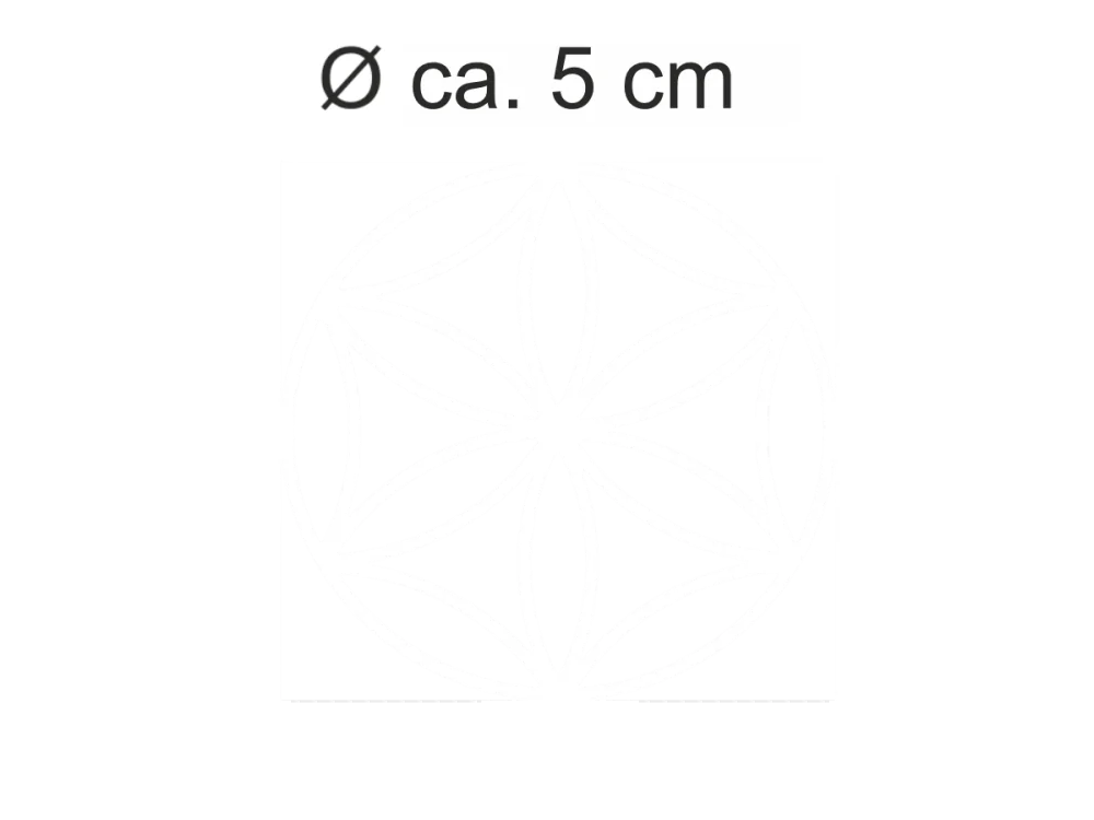 Sichtschutzfolie mit Lebensblume Muster 5 cm