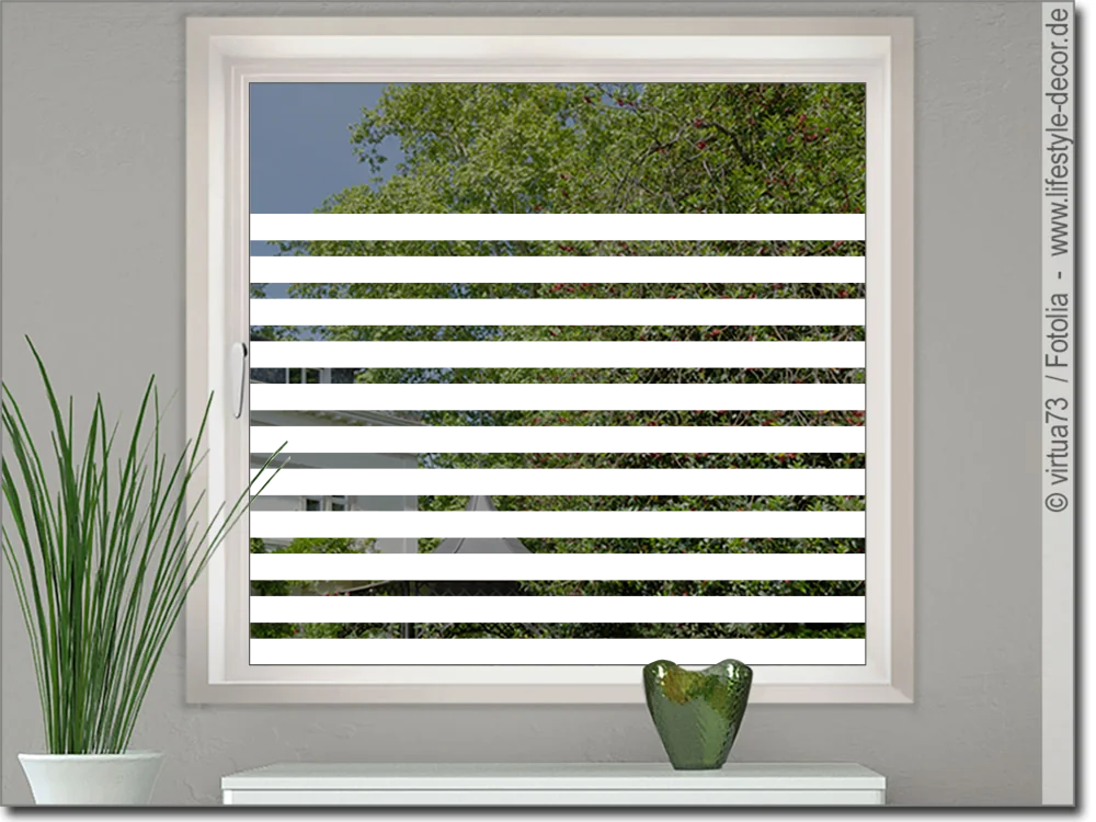 Fensterfolie Vertikale Streifen 20 Cm - Versandkostenfrei Auf Maß Bestellen