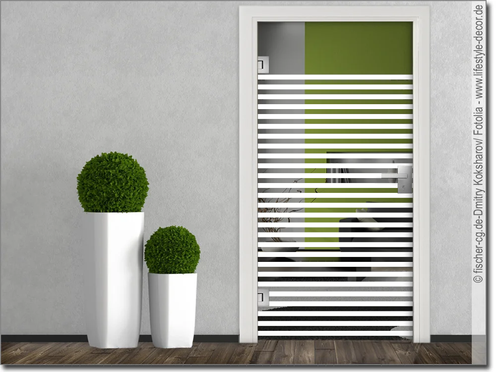 Milchglasfolie Streifen für Glastür 3/3 cm