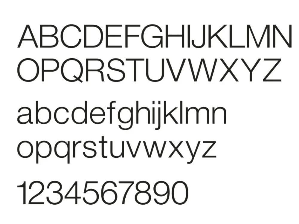 Sichtschutzfolie mit persönlichem Wunschtext - Ansicht Alphabet