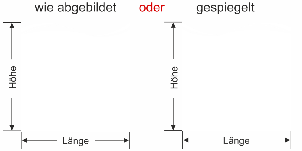 Moderner Sichtschutz - Ansicht Ausrichtung mit Farbauswahl