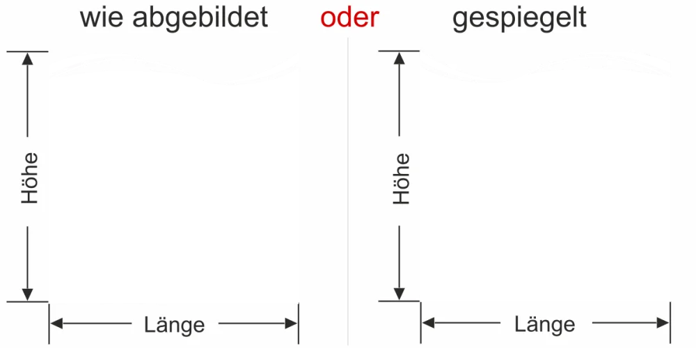 Moderner Sichtschutz - Ansicht Ausrichtung mit Farbauswahl