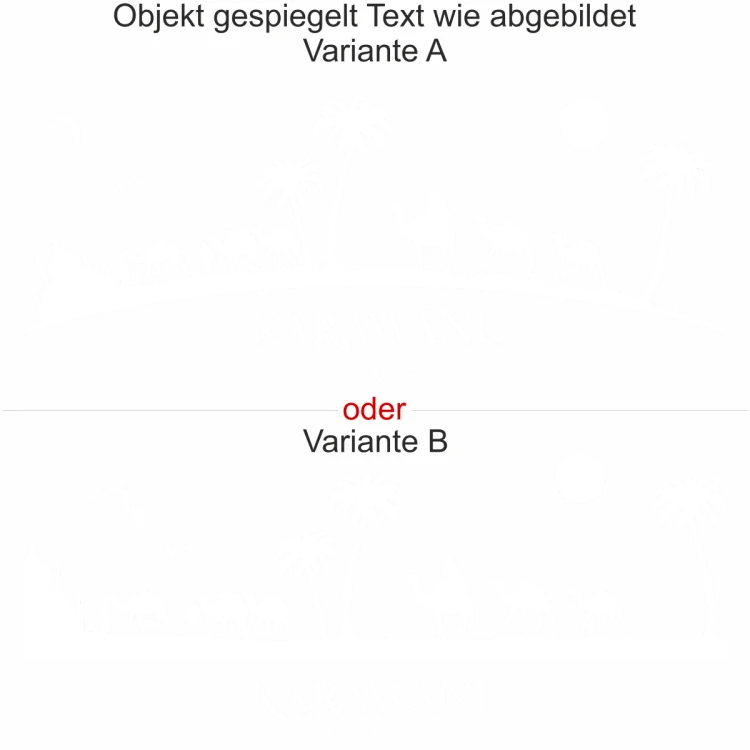 Möbelsticker Wüste - Ansicht Ausrichtung und Farbauswahl Möbelsticker Wüste - Ansicht Ausrichtung und Farbauswahl