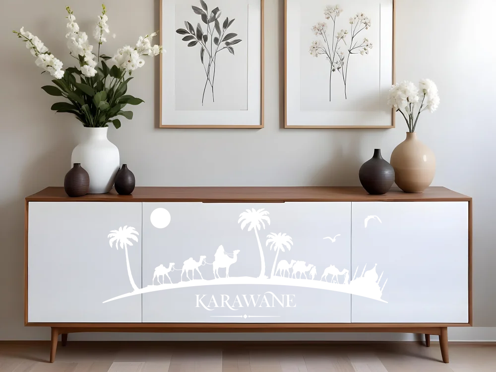 Möbelsticker Wüste - Ansicht Ausrichtung und Farbauswahl