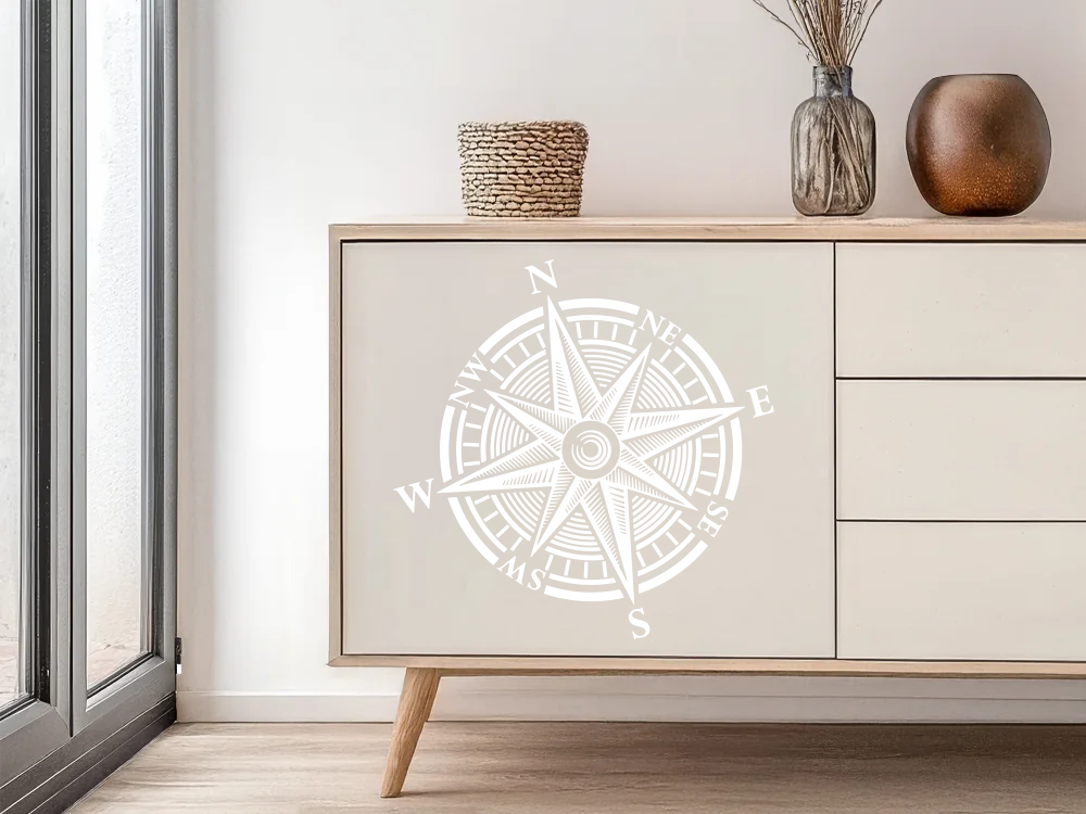 Ansicht Farbauswahl Möbeltattoo Kompass