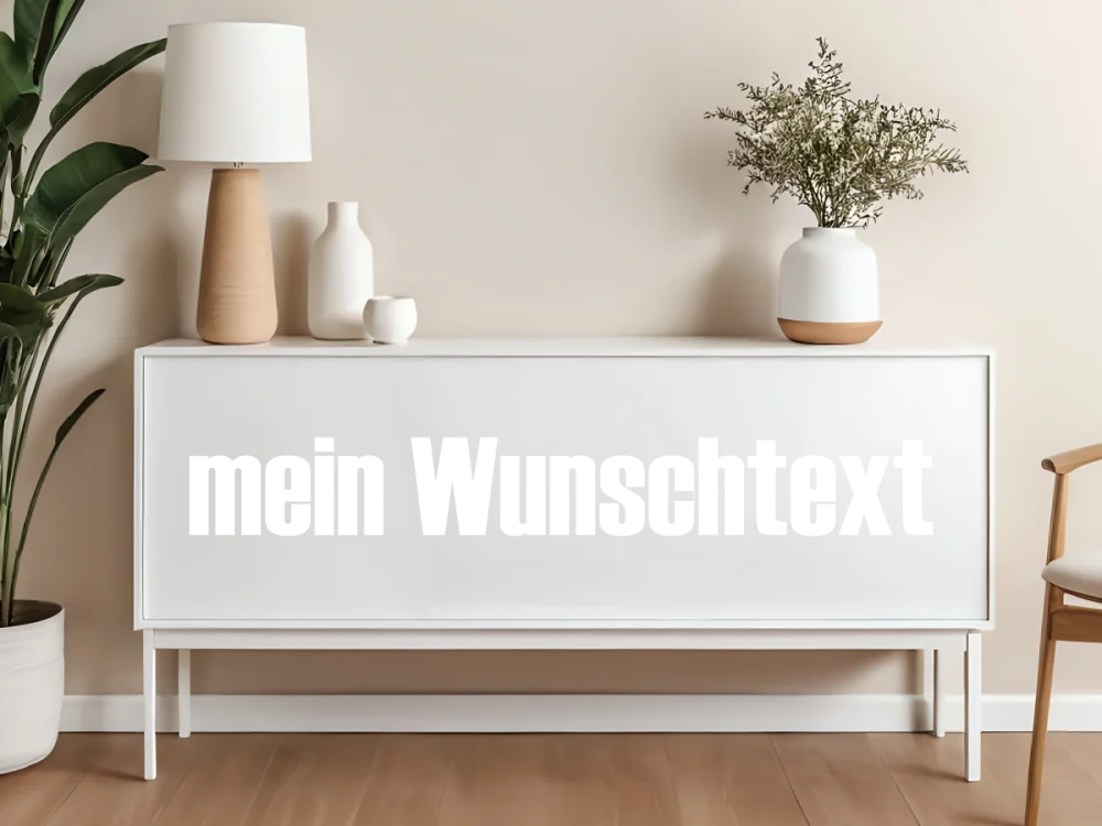 Möbelaufkleber Wunschtext | 28 - Ansicht Farbauswahl