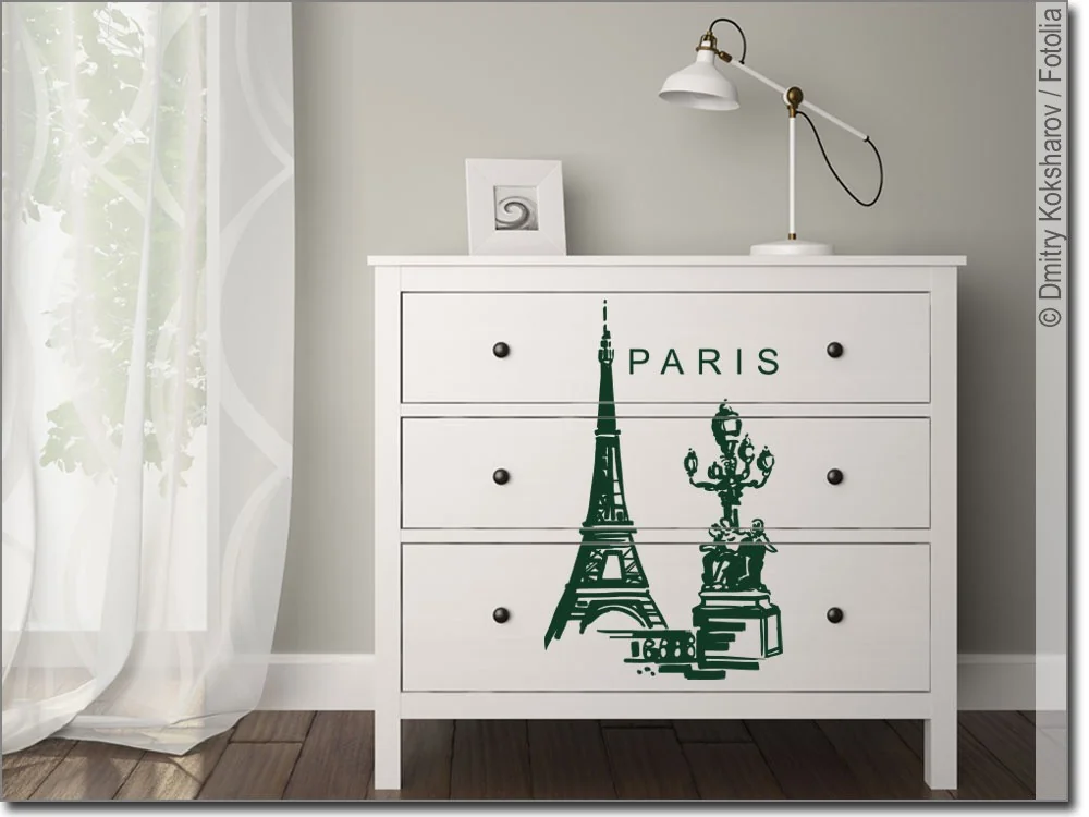 Sticker Möbel Eiffelturm Paris