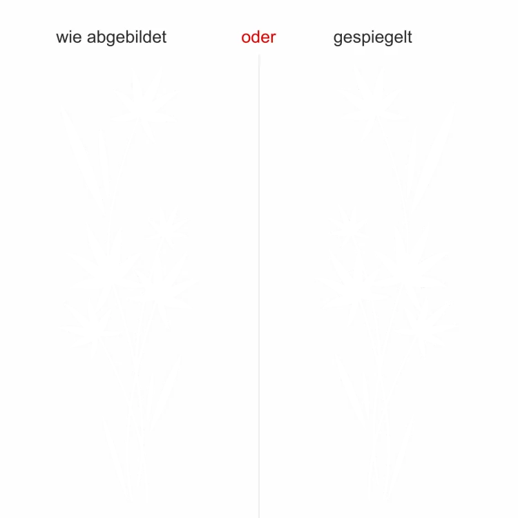 Möbeltattoo mit floralen Sternen - Ansicht Ausrichtung und Farbauswahl Möbeltattoo mit floralen Sternen - Ansicht Ausrichtung und Farbauswahl