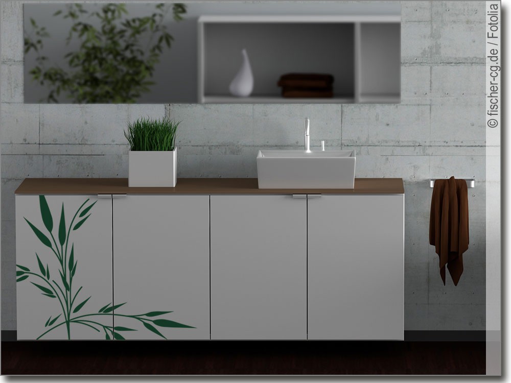 Möbeltattoo Bambusgras | Möbeldesign Aufkleber Bambus