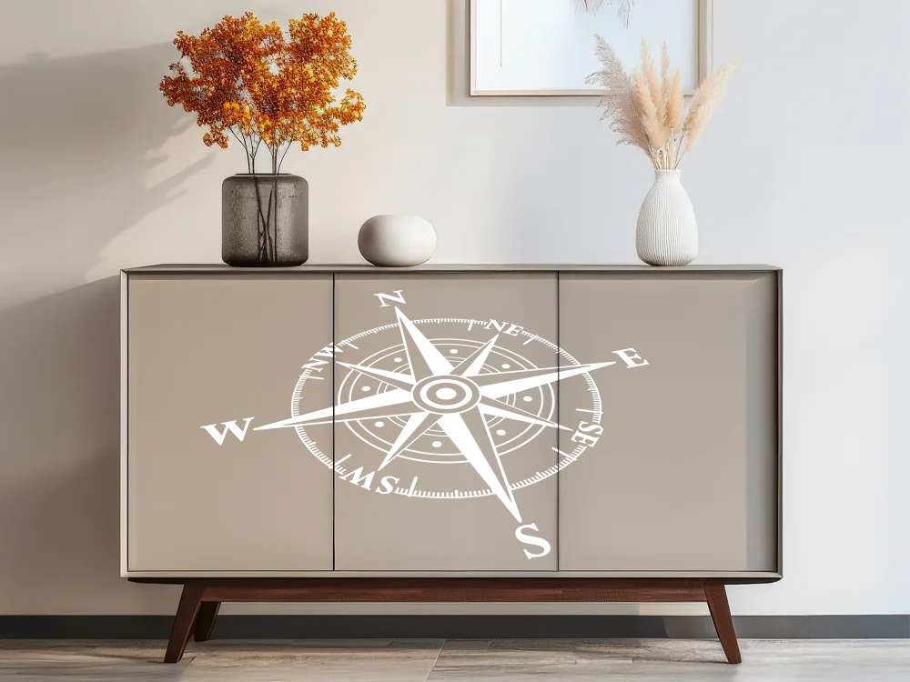 Ansicht Wunschfarbe Möbelsticker Kompass