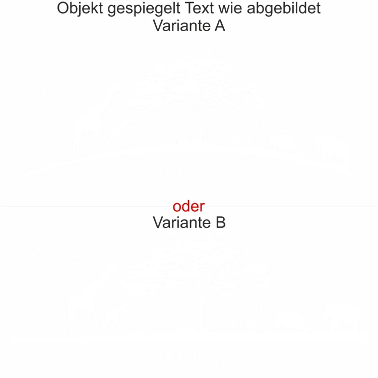 Möbelsticker Afrika - Ansicht Ausrichtung und Farbauswahl Möbelsticker Afrika - Ansicht Ausrichtung und Farbauswahl