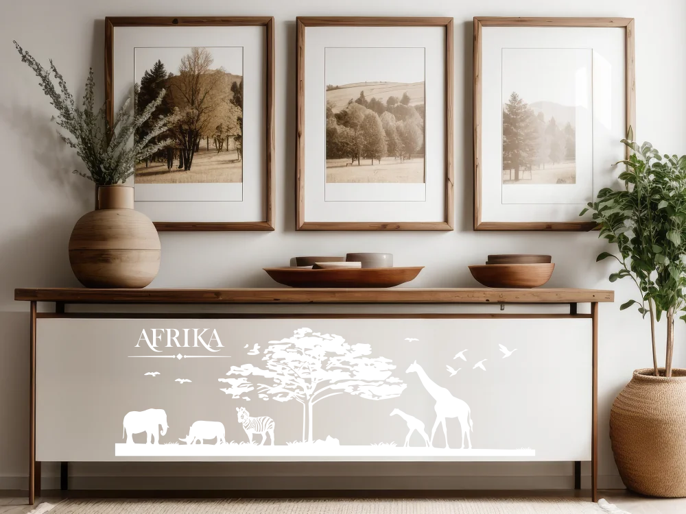 Möbelsticker Afrika - Ansicht Ausrichtung und Farbauswahl