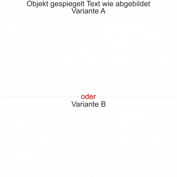 Möbelsticker Landschaft Australien - Ansicht Ausrichtung - Variante und Farbauswahl