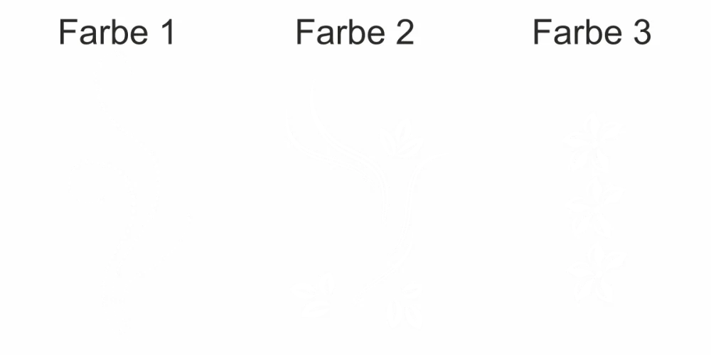Bunter Möbelsticker Blütenkunst - Ansicht Farbauswahl Bunter Möbelsticker Blütenkunst - Ansicht Farbauswahl
