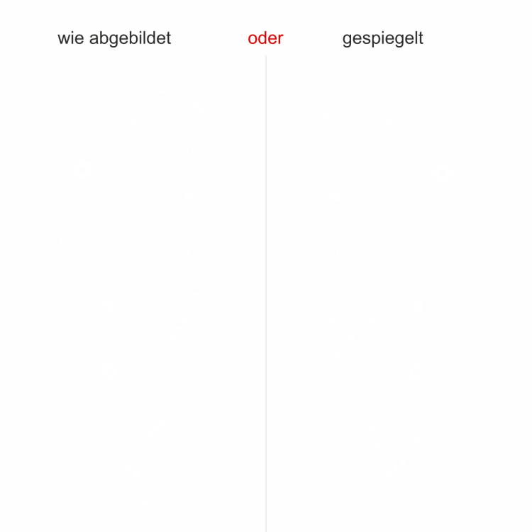 Möbeltattoo mit Blumenornament - Ansicht Ausrichtung und Farbauswahl Möbeltattoo mit Blumenornament - Ansicht Ausrichtung und Farbauswahl