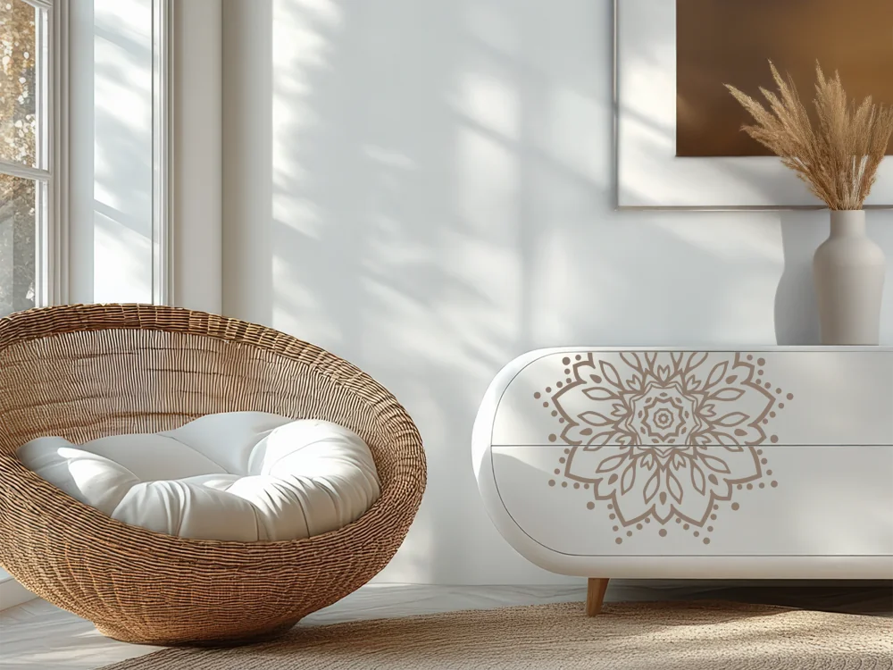 Möbelsticker mit dekorativem Mandala