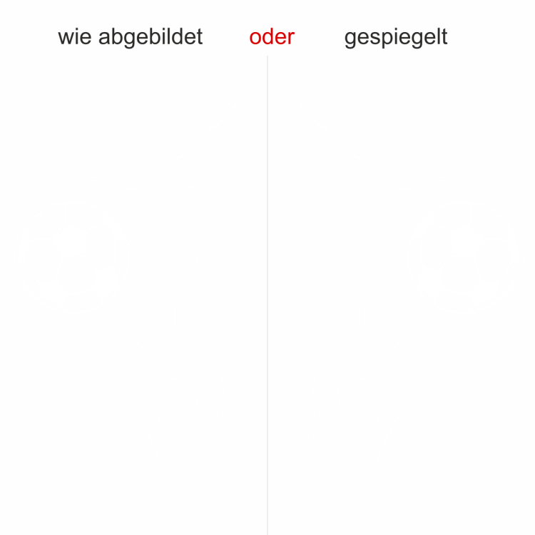 Möbeltattoo Fußball - Ansicht Wunschfarbe