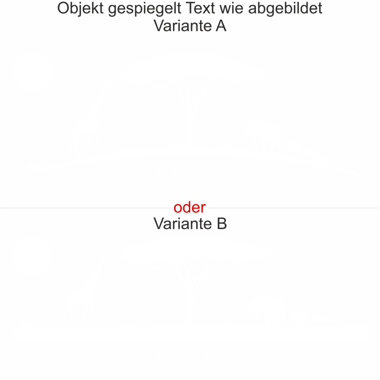 Möbelsticker Landschaft Kenia - Ansicht Ausrichtung und Farbauswahl