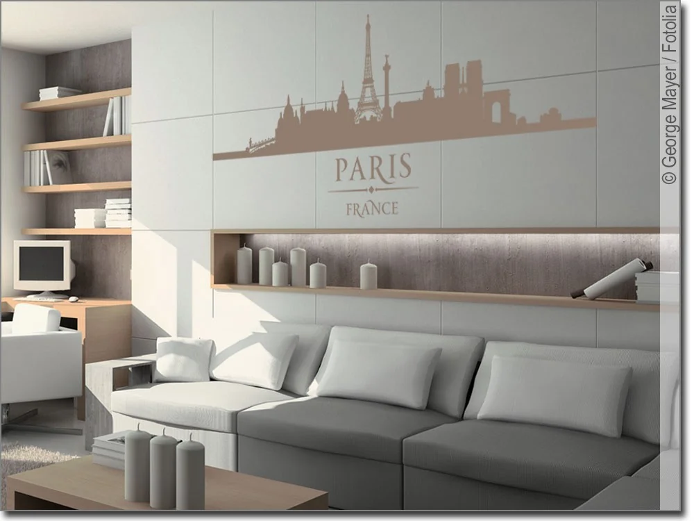 Möbelfolie selbstklebend Pariser Skyline