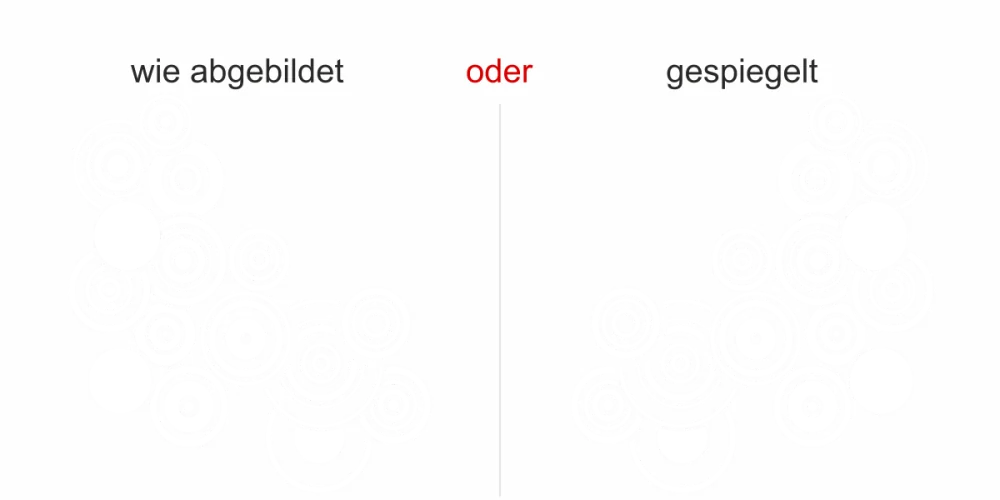 Möbeltattoo mit Retro Ornament - Ansicht Ausrichtung und Farbauswahl Möbeltattoo mit Retro Ornament - Ansicht Ausrichtung und Farbauswahl