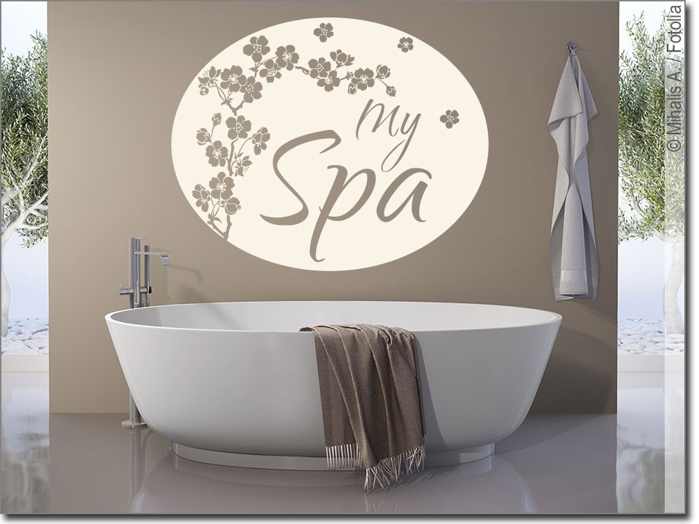 Wandtattoo My Spa | Motiv und Worte für Badezimmer
