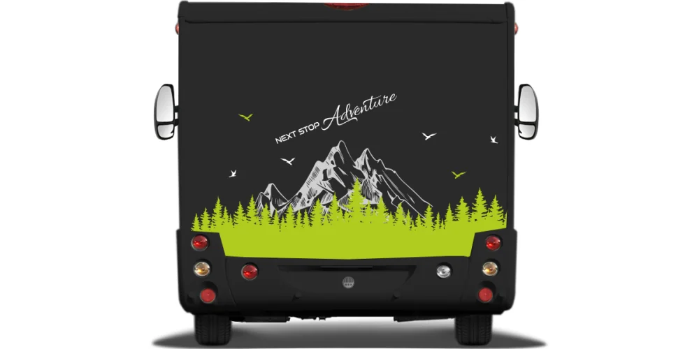 Reisemobilaufkleber Next Stop Adventure