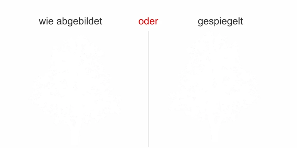Milchglasfolie Baum