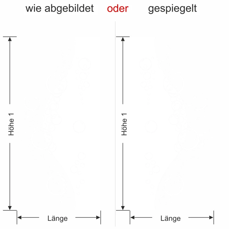 Sichtschutz Fenstertraum - Ansicht Ausrichtung und Farbauswahl